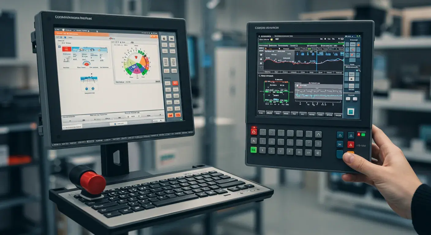 Diagnostics software on HMI screens in automation lab