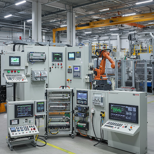 Industrial control systems setup for repair in automation lab