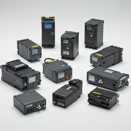 Assorted servo drives prepared for repair service